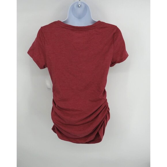 "All I Want For Christmas Is You" Wine V-Neck Maternity T-Shirt NWT $24 - Picture 4 of 4